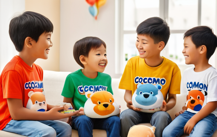 코코몽의 상업적 성공 분석 - Cocomong, the lovable sausage character, is enthusiastically teaching a group of diverse, happy chil...